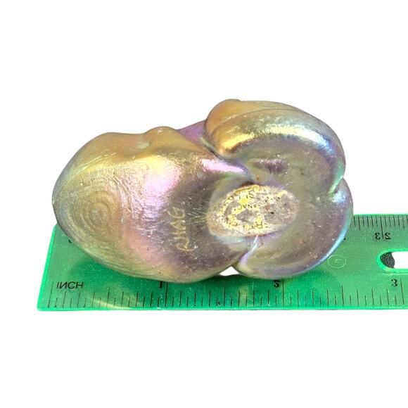 Robert Held Art Glass Iridescent Frog Paperweight Signed RHAG Hand Blown Canada - Picture 14 of 15